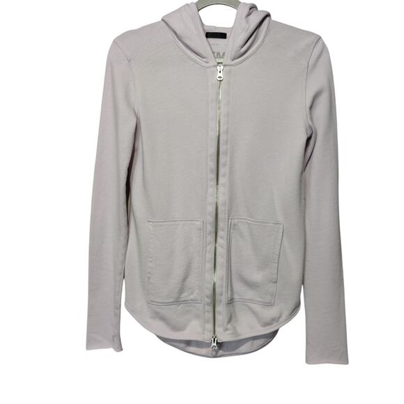 ATM Anthony Thomas Melillo Sz XS Purple Full Zip French Terry Hoodie Sweatshirt - Picture 1 of 7